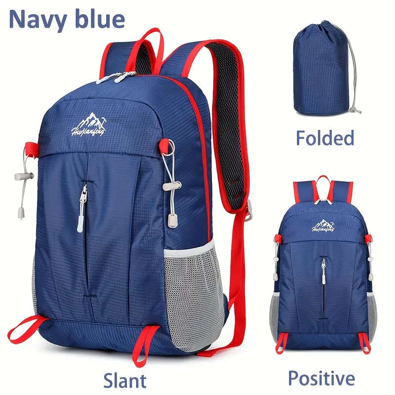 Lightweight Folding Backpack Hydrophobic Nylon Unisex Laptop Business Bag Utility Pocket Shoulder