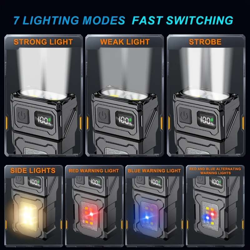 1PC Black Flashlight