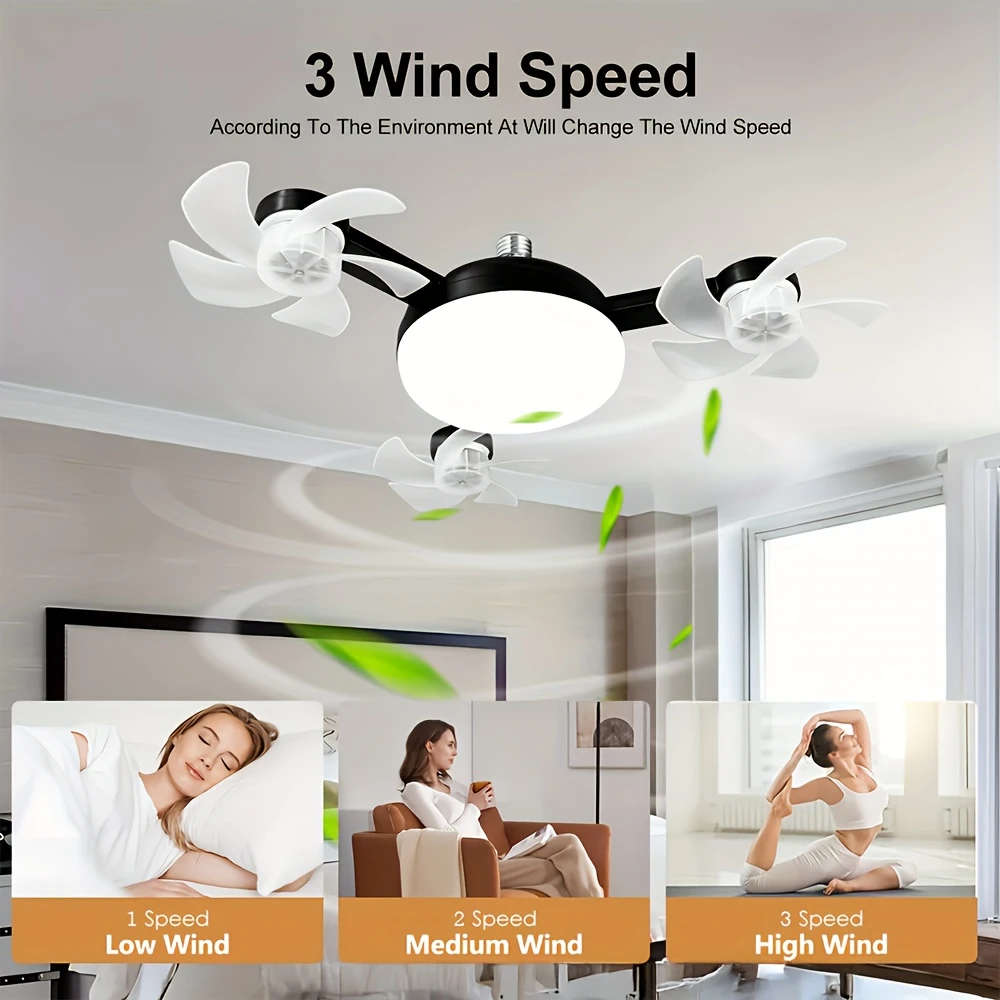 LED Smart Ceiling Fan Light
