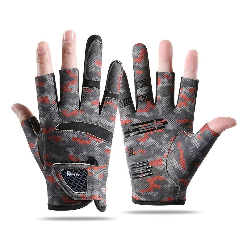 1 Pair Red Size L Outdoor Sports Gloves