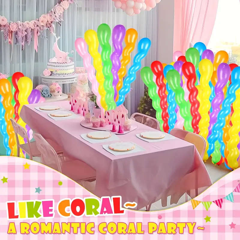 20pcs Twisted Spiral Latex Balloons