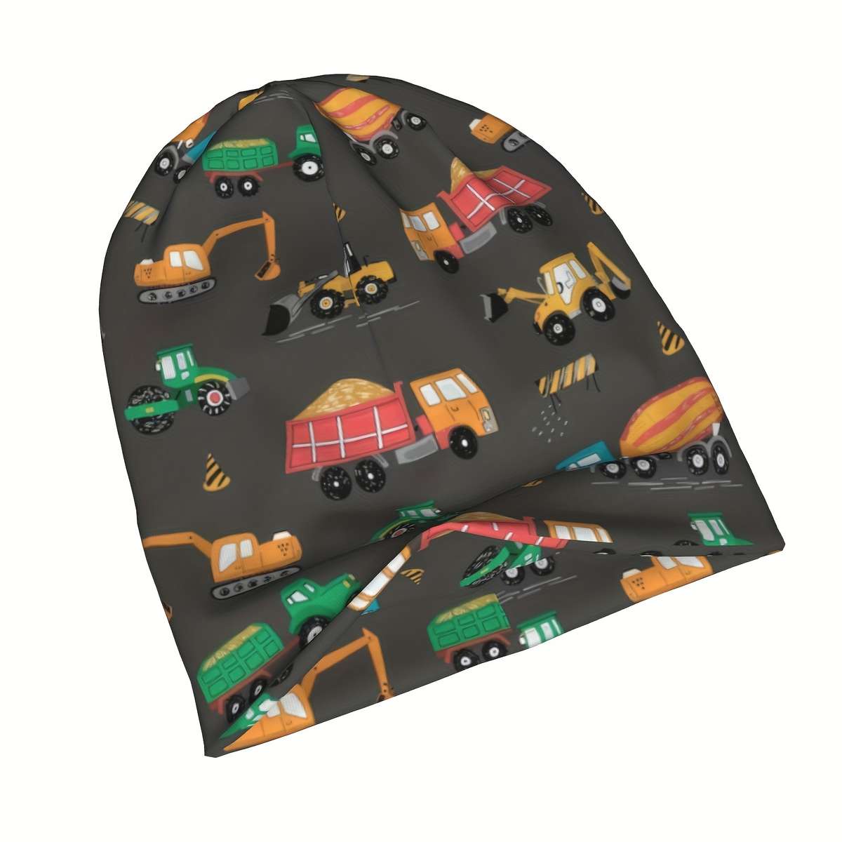 Cute Cartoon Construction Vehicles Knit Cap