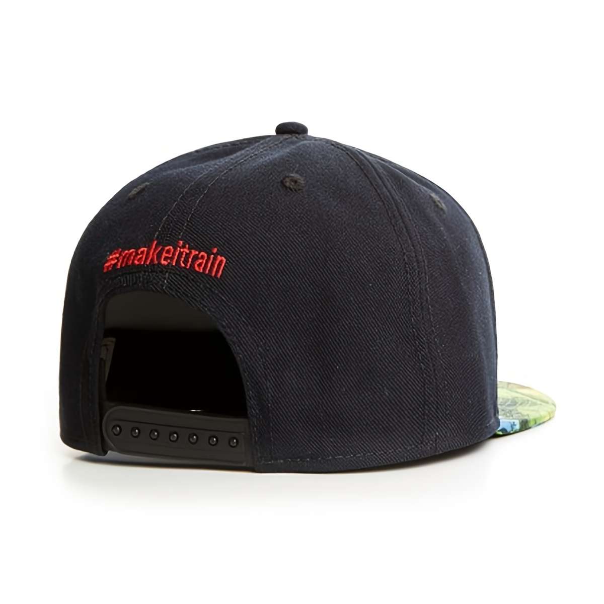 Lightweight Stretch Fit Flat Brim Baseball Cap 100% Polyester Adjustable Snapback Closure B
