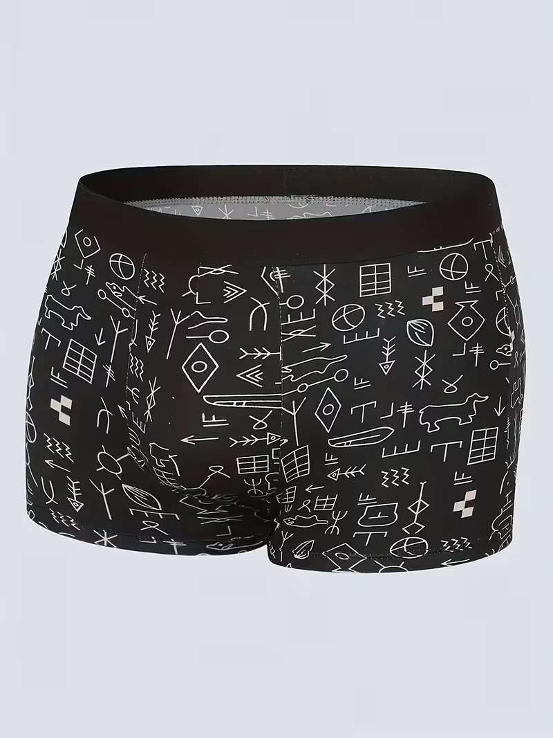 4Pcs Mens Cotton Boxer Shorts Soft Breathable Underwear Size XXL
