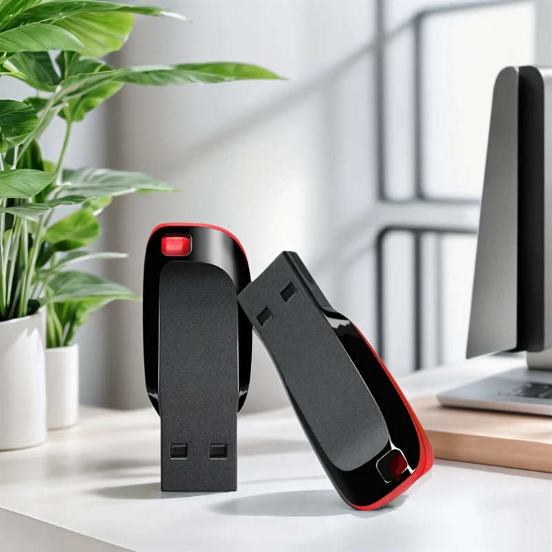 1pc High-Speed USB 2.0 Flash Drive 90GB Memory Stick Red Black for Computers Smart TVs Car Audio