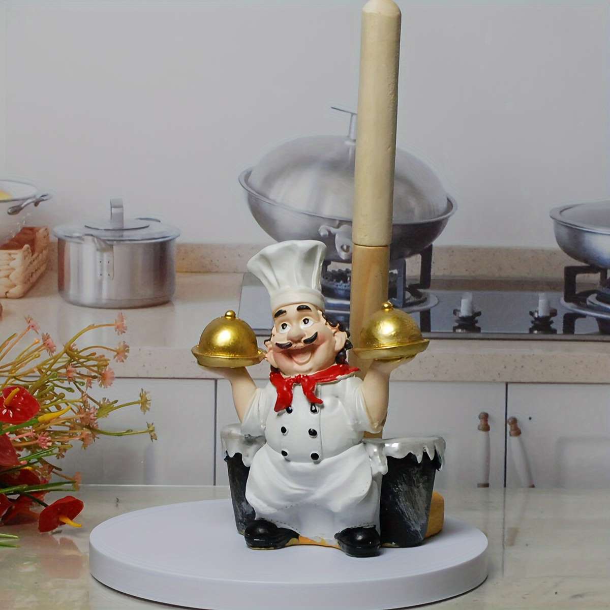 1pc Chef Double Tray Paper Towel Holder