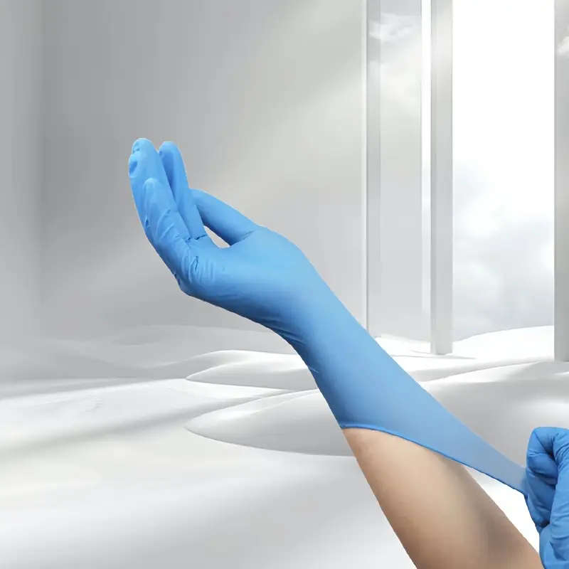 100pcs Bag Blue Disposable Gloves Size S Waterproof Very Suitable For Kitchen Washing Dishes Cleanin