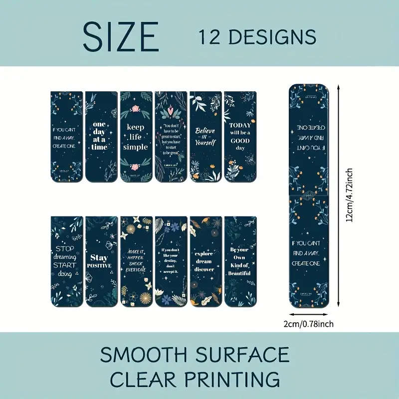 1pc Vibrant Inspirational Graffiti Magnetic Bookmarks