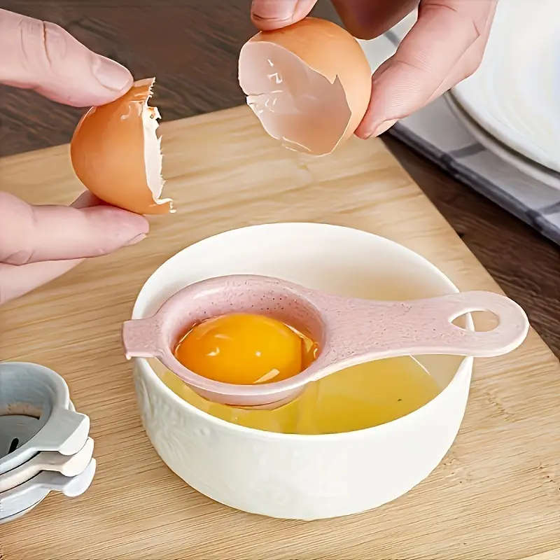 1pc Sustainable Wheat Straw Egg Separator Easy Yolk White Filter for Baking Kitchen Gadget