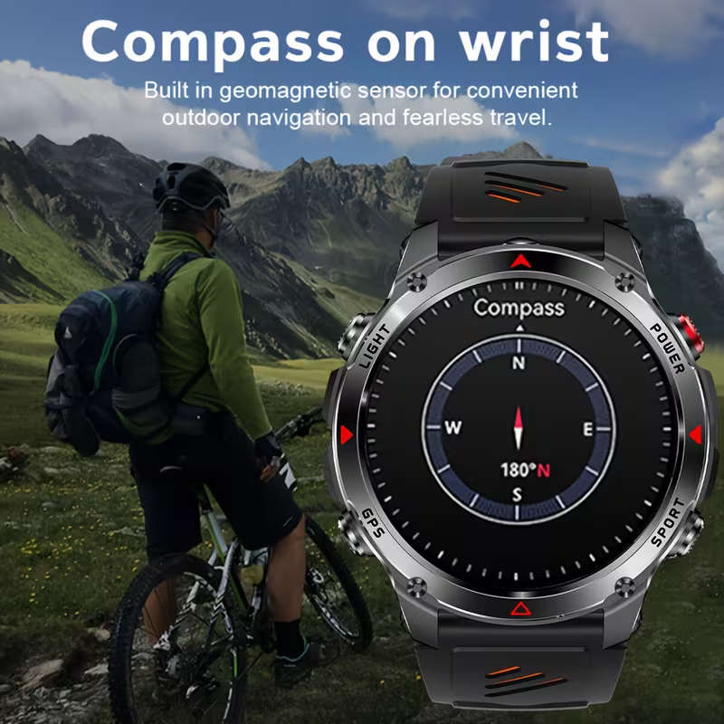 GPS Stainless Steel Sports Watch