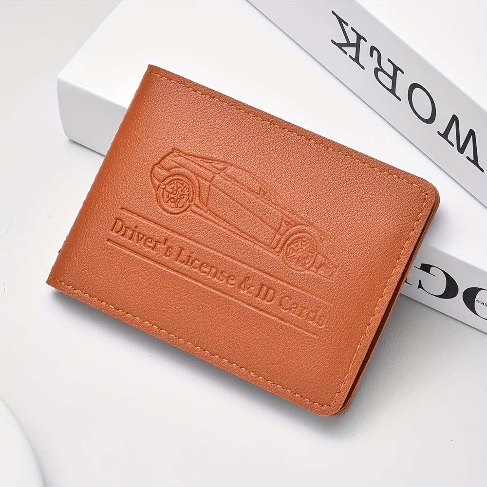 Deabolar Driver'S License Id Card Holder Stylish Car Design Wallet