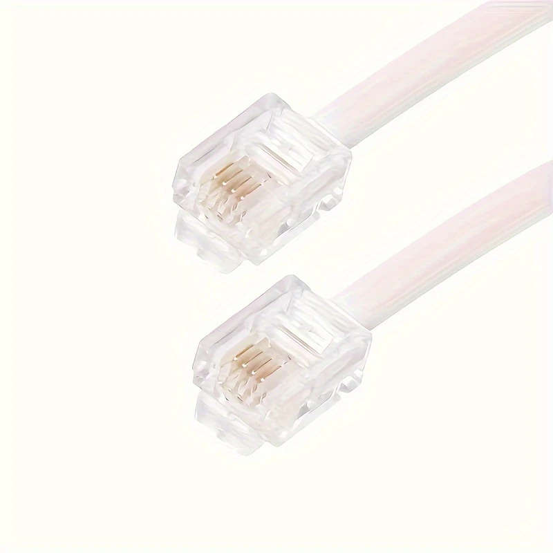 1pc 20m RJ11 Telephone Internet Cable Multi-Line Operation PVC Material No Wireless Battery