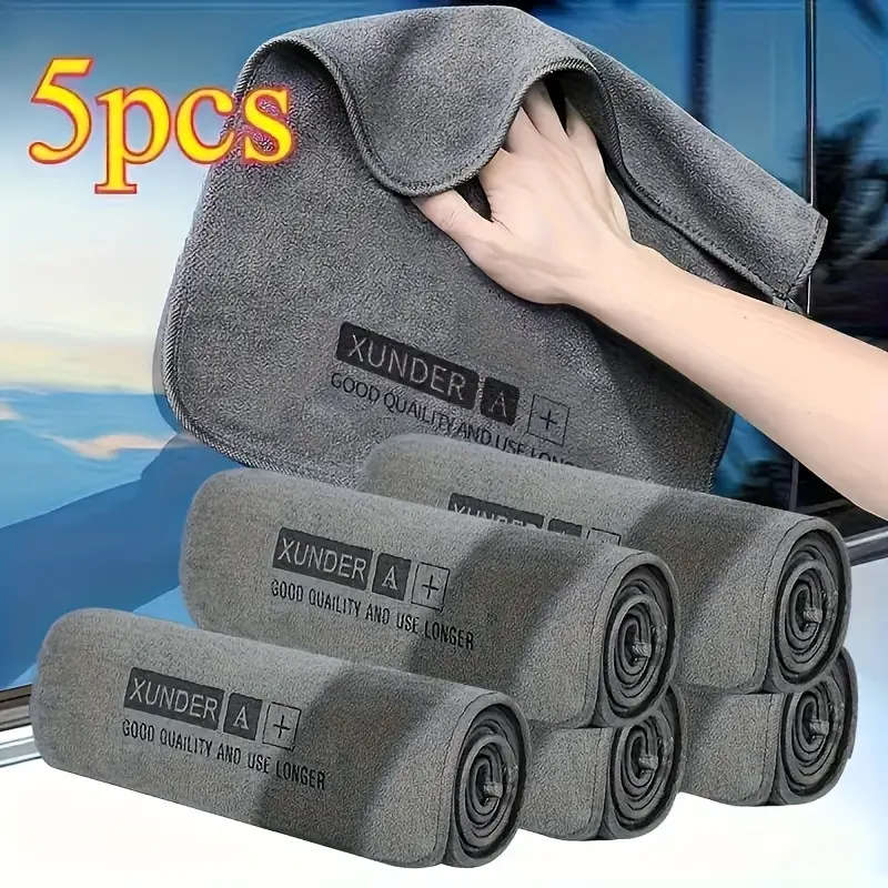 5-Pack Luxury Microfiber Car Wash Towels