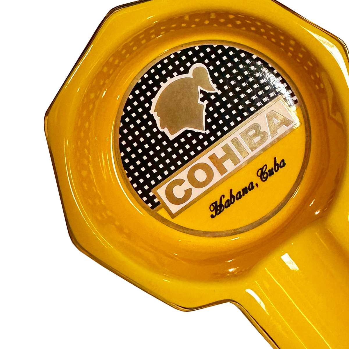 1pc Cohiba Portable Ceramic Cigar Ashtray Creative Irregular Design Non-Electric Smoke Accessory