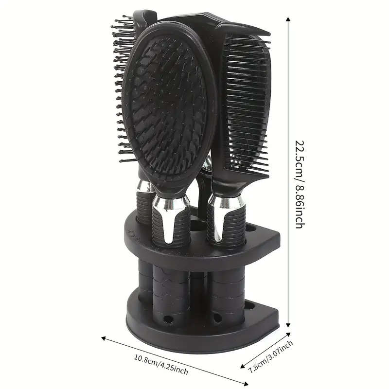 4pcs Unisex Hair Styling Set with Mirror Unscented for All Hair Types Ideal Christmas Gift for Home