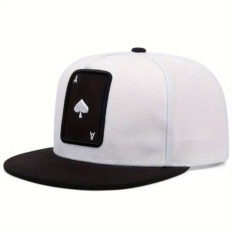 Fashion Snapback Hat With Playing Card Design Breathable Mesh Sun Protection Lightweight Fo