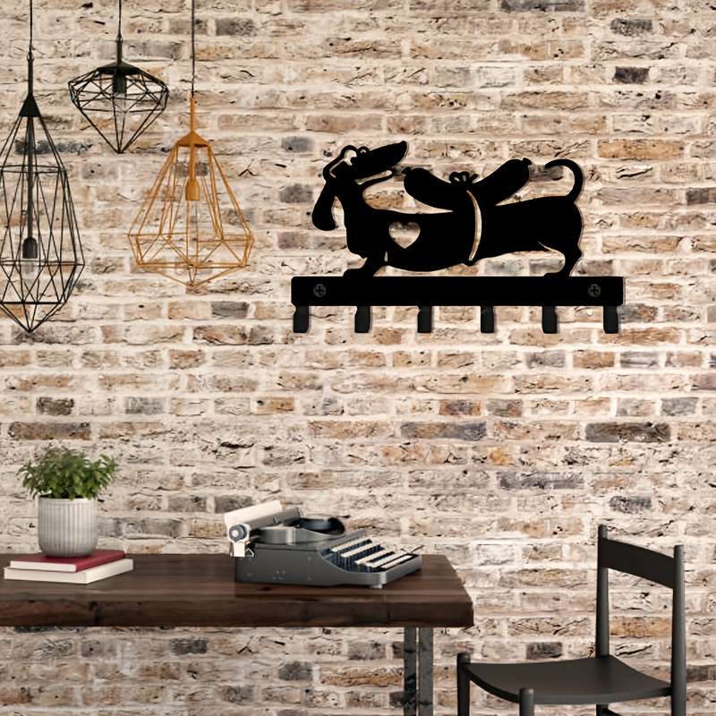 Funny Smart Puppy Metal Decorative Key Hook Keychain