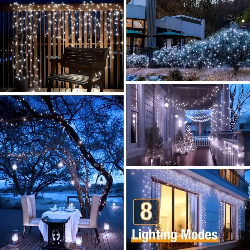 Solar Outdoor String Lights Colorful 12M