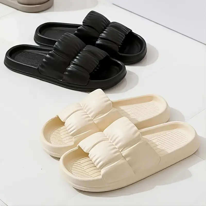 Women's Simple Indoor Slippers Black 38-39