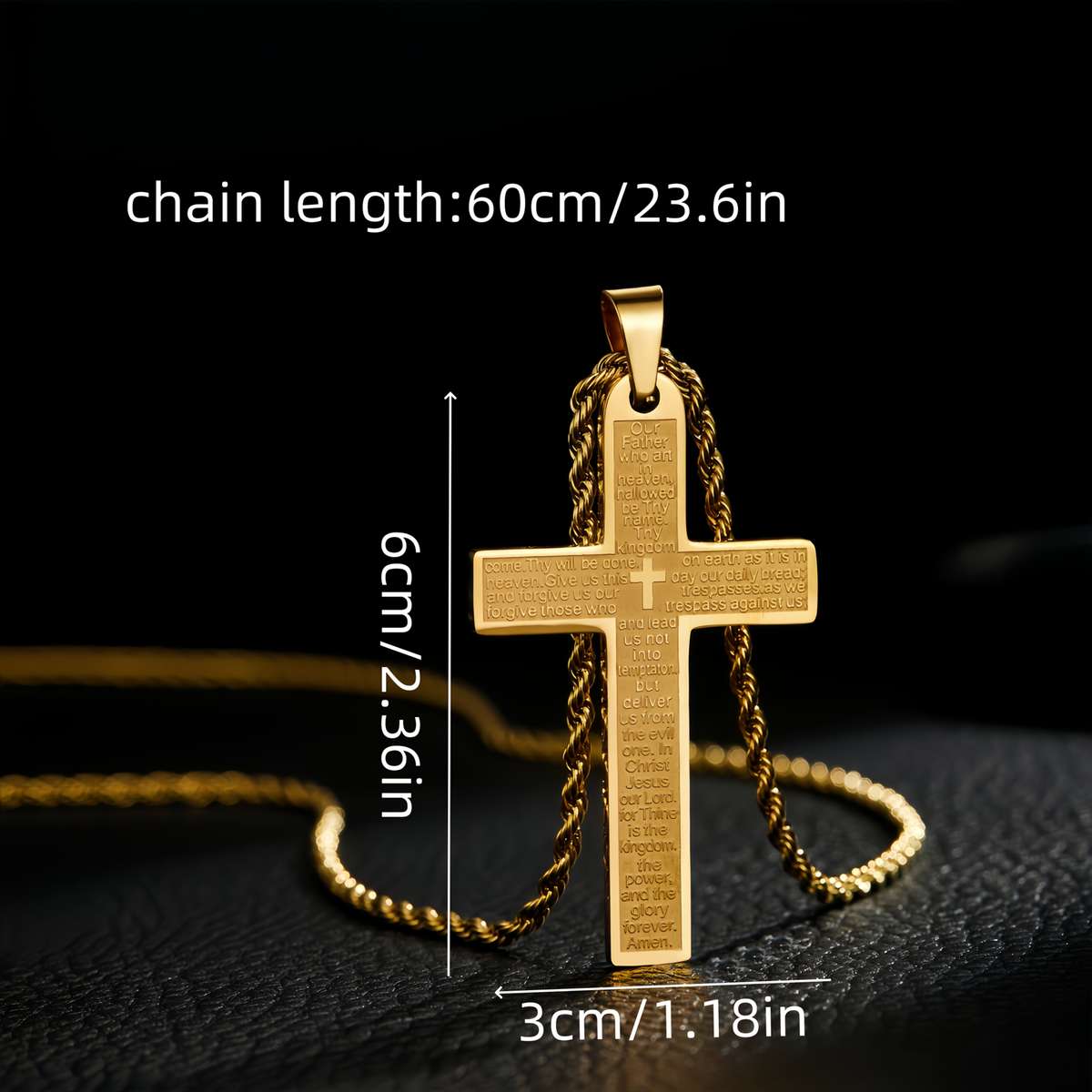 1 Piece Golden Jesus Theme Pendant