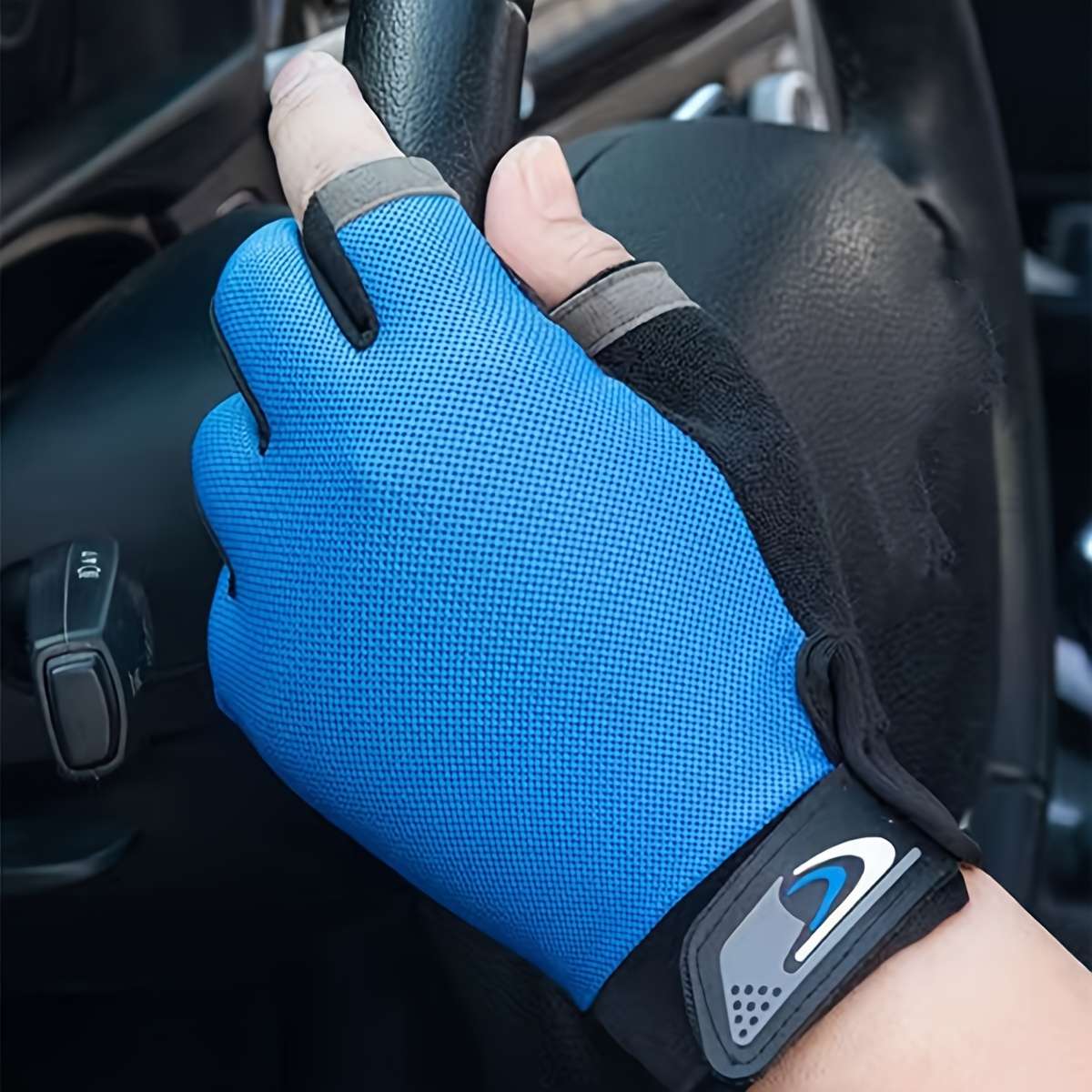 1 Pair Grey Outdoor Sports Gloves