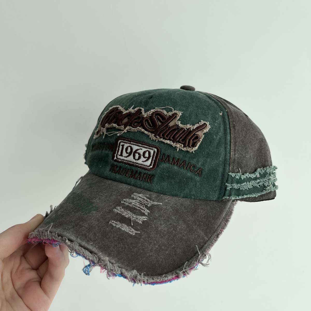 Vintage-Style Baseball Cap With Embroidered Alphabet Lightweight Breathable And Washable Su