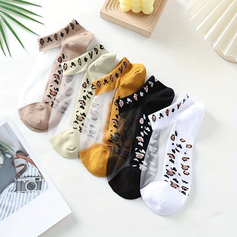 5 Pairs Mixed Color One Size High Elastic Socks
