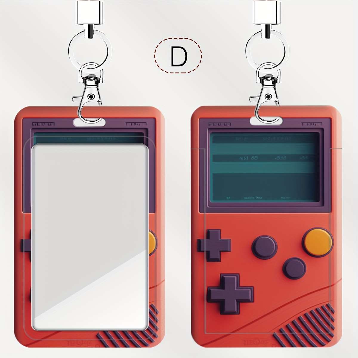 One Pack Red And White Game Console Pattern Series Doctor Nurse Card Holder Bus Card Holder Cam