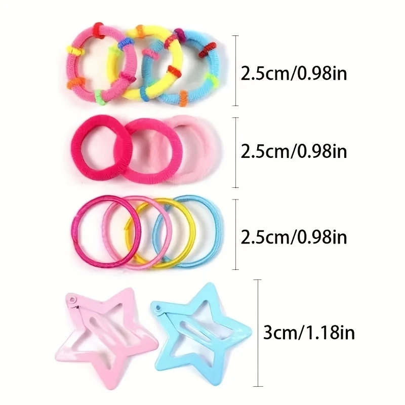 875pcs Set of Hair Accessories Including Hairpins Clips And Hair Ties for Girls Featuring Princess-T
