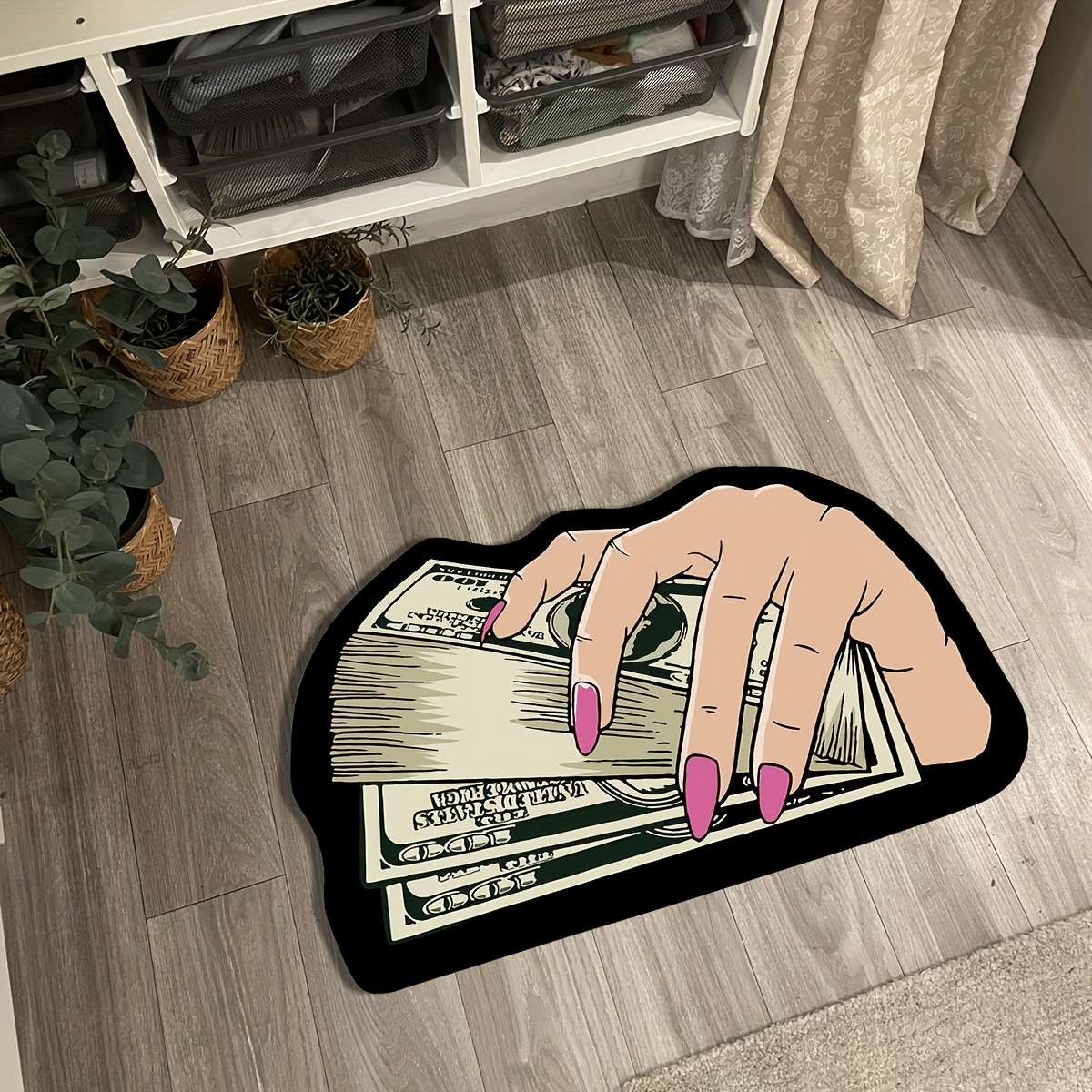 1Pc 60x90cm 23.6x35.4inch Hand Dollar Floor Mat