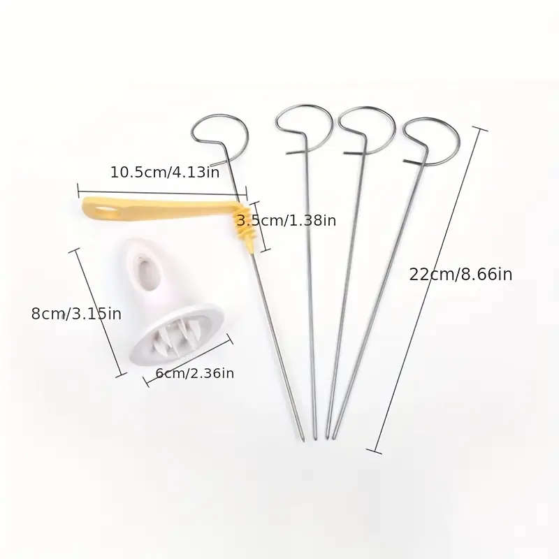 6 Piece Stainless Steel Spiralizer Set - Multi-Functional Manual Vegetable Cutter