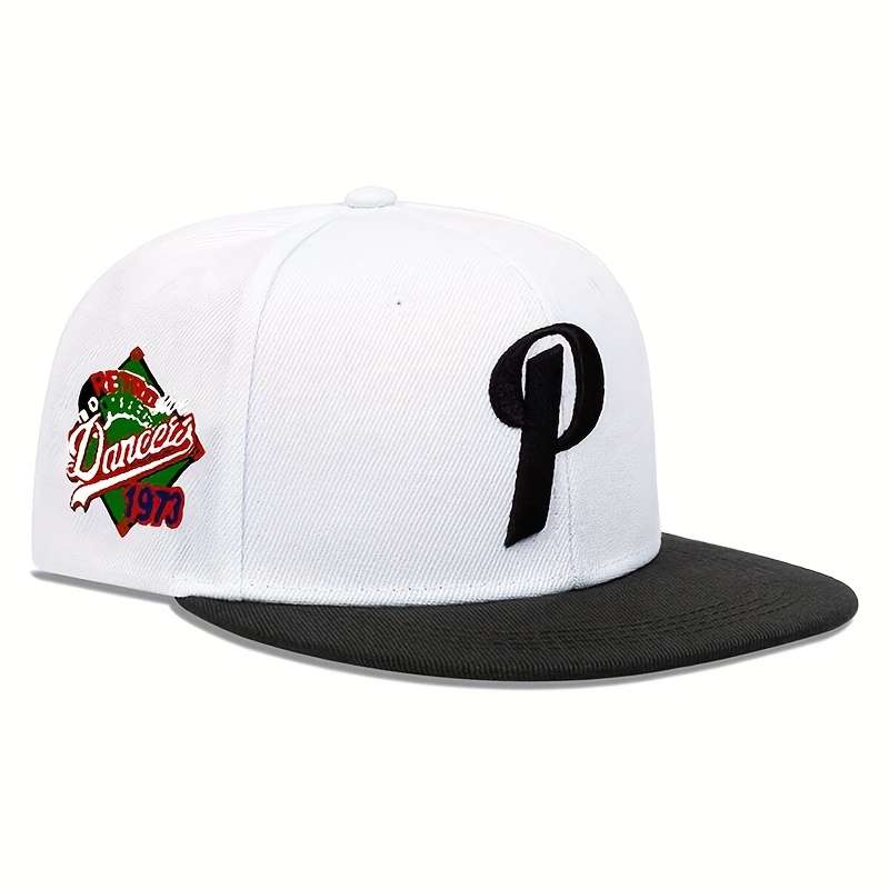 1pc Adjustable Baseball Cap with Embroidered P 1973 Graphic Breathable Polyester Curved Brim
