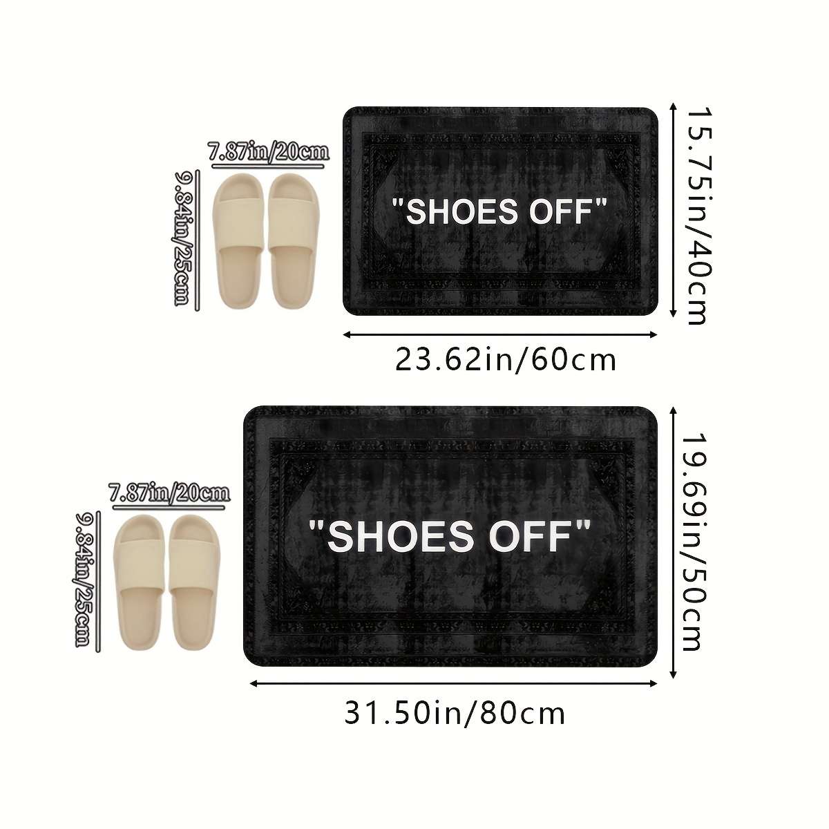 1Pc Back 19.69x31.50inch 50x80cm Floor Mat