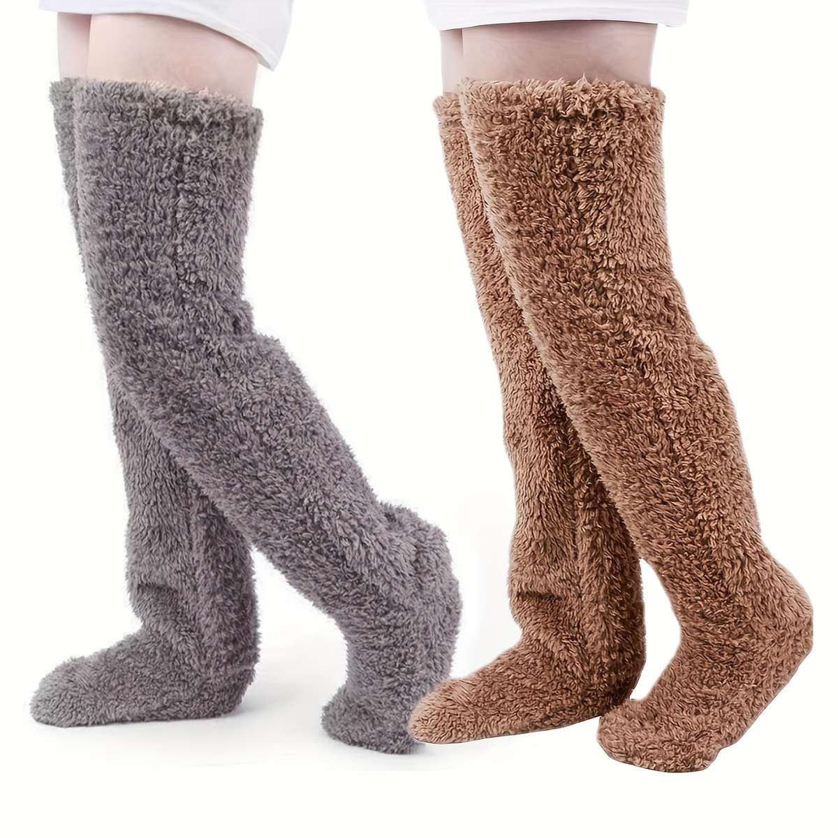 Sock Gray Add Brown 2Pairs One Size