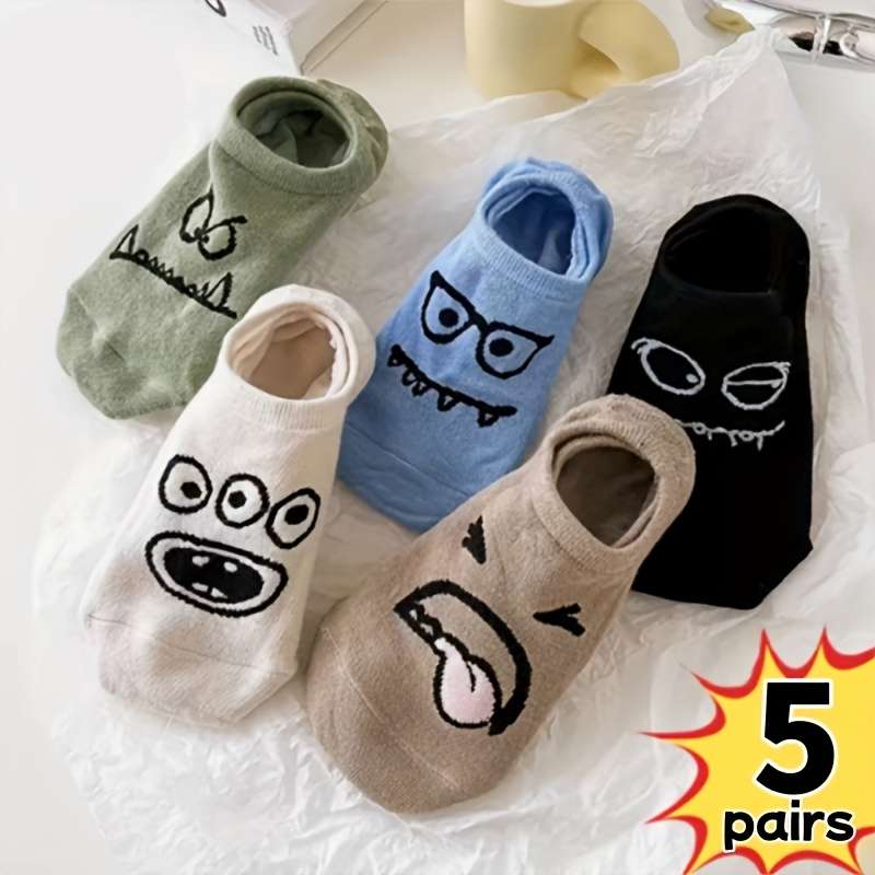 5 Pairs Mixed One Size High Elastic Socks