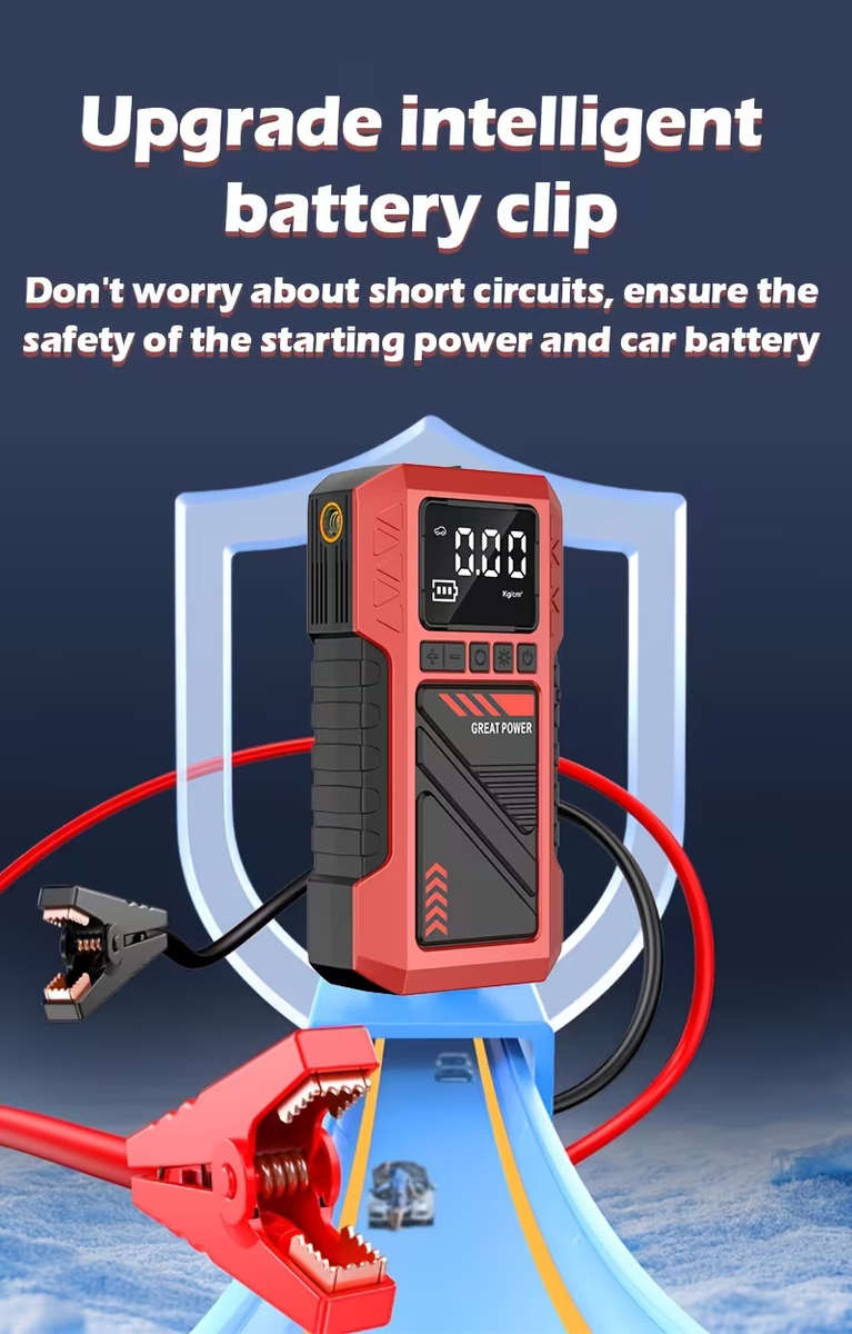 Heavy Duty 9 in 1 Emergency Car Jump Starter and Tyre Inflator