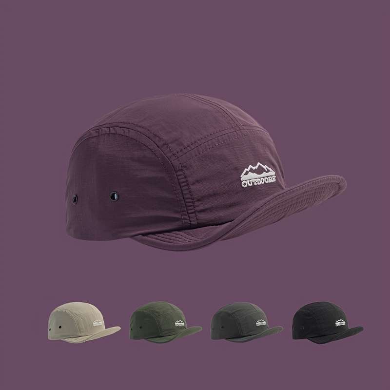 Baseball Cap Black Vintage Mountain Design