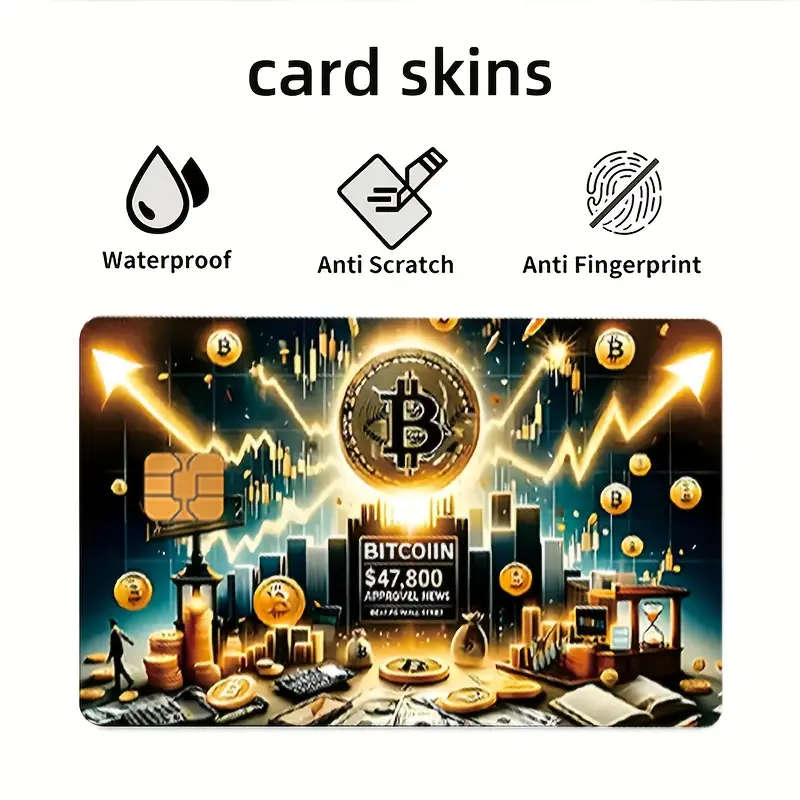 4pcs Credit Card Light Beige, Funny Debit Card Sticker