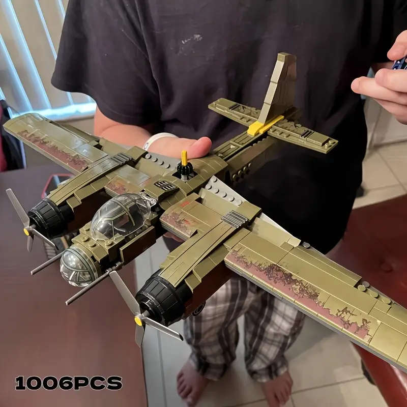 1000 Pieces Junkers JU-88 Bomber Fighter Aircraft Model Building Block Set