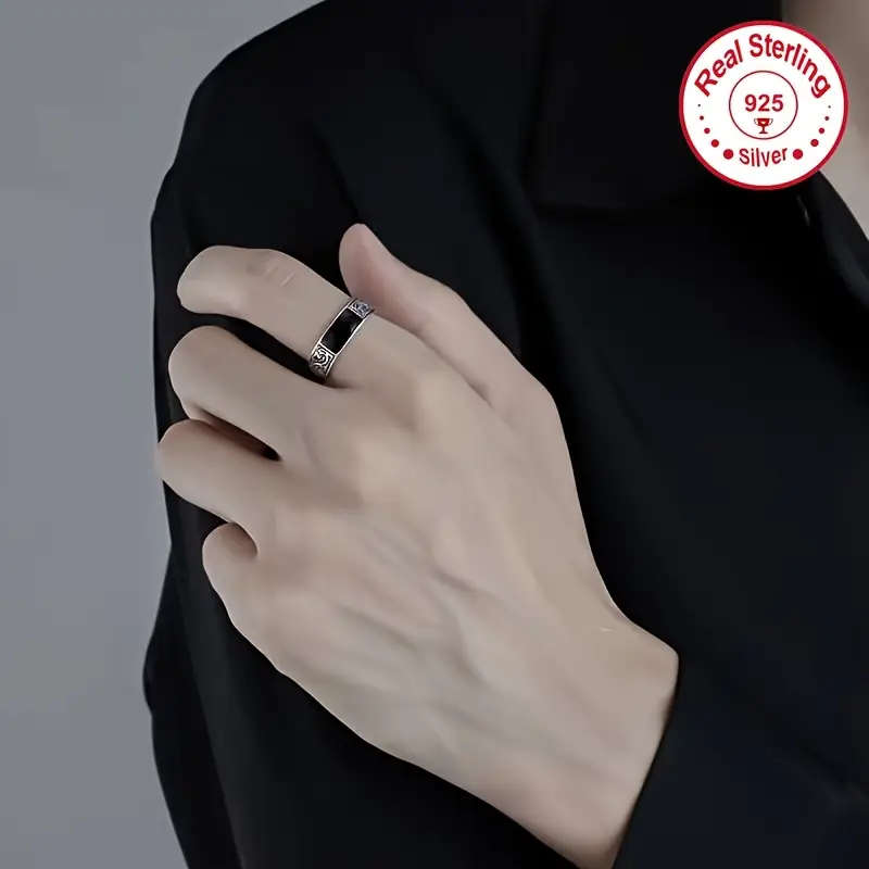 Mens Vintage 925 Sterling Silver Ring