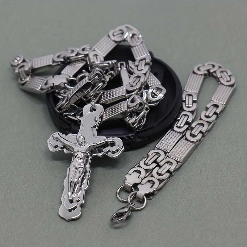 1 Piece Cross Add Necklace Jesus Theme Pendant