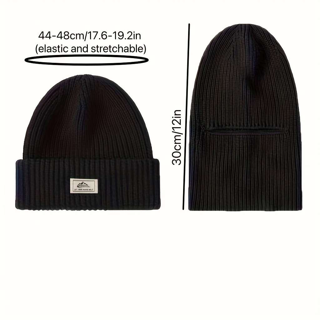 Hat Black A , Two Clothes Pull Down To Become A Mask