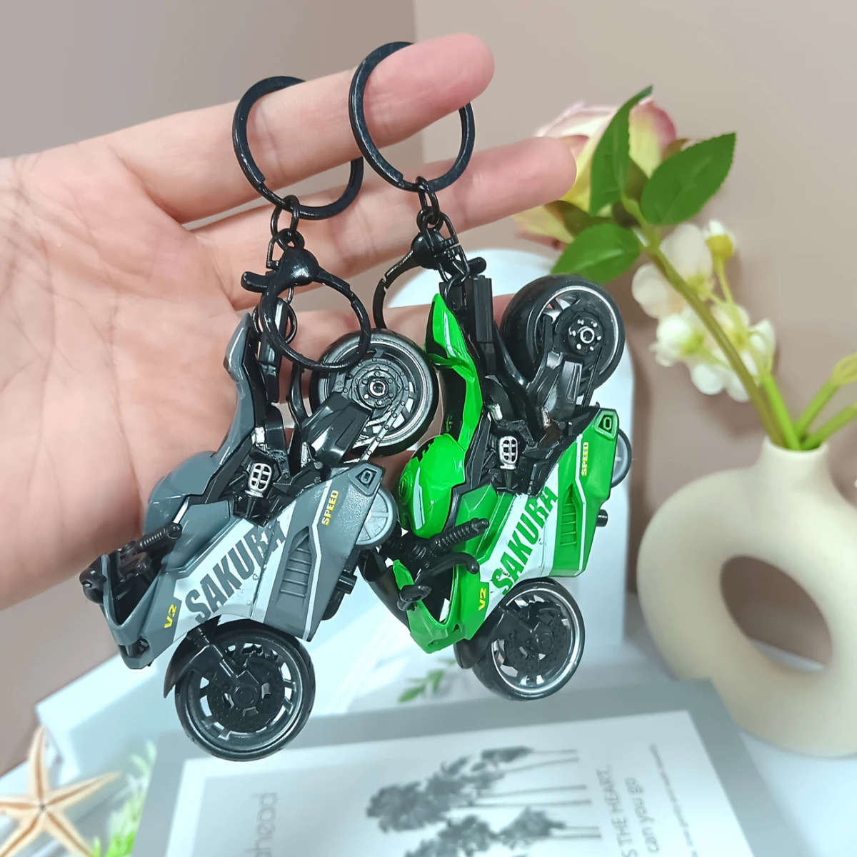 1pc Cool Alloy Pull-Back Motorcycle Toy Simulation Motorcycle Racing Model Powerful Pull-Back Car Th
