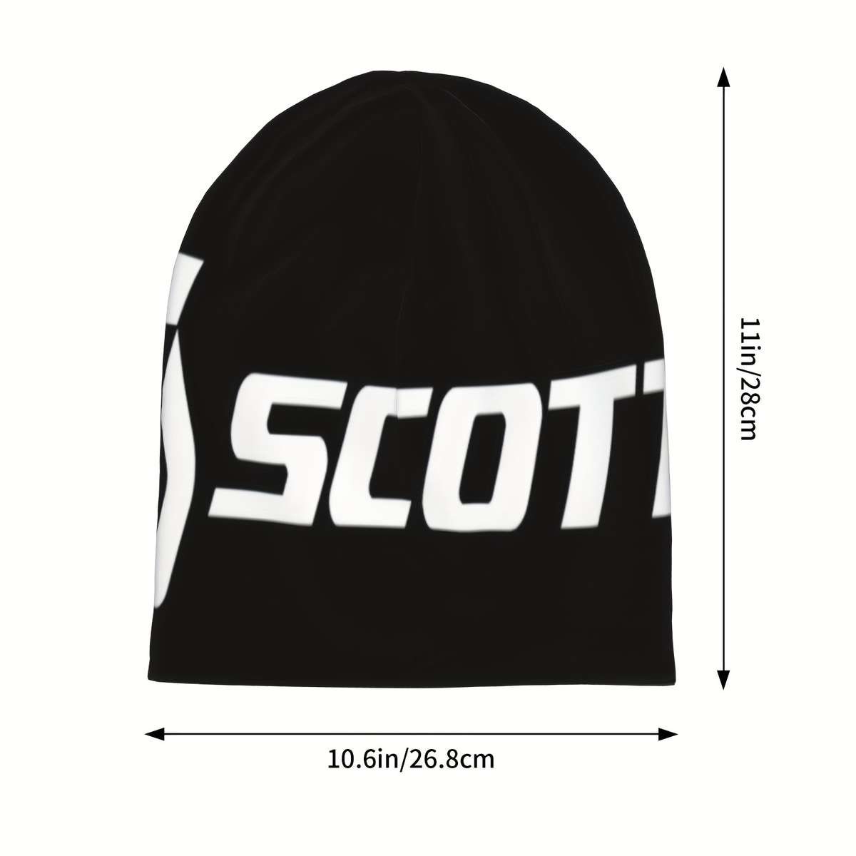 1pc Scott Beanie Hat Soft Polyester Blend Non-Woven Funky Style Stretchable Thin Bonnet for
