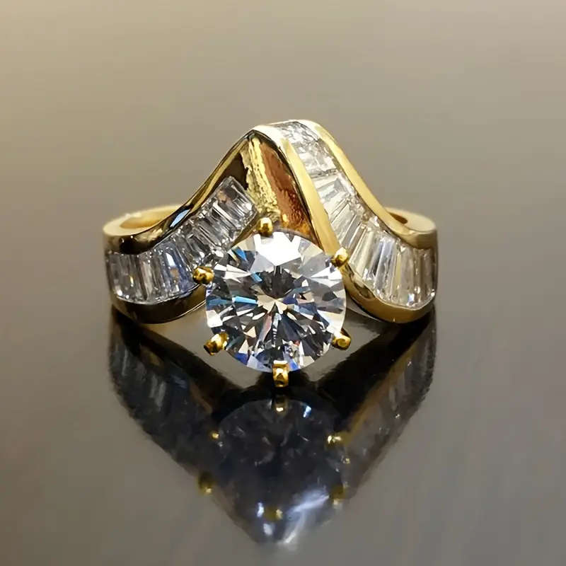 Exquisite Promise Ring with Stone Symbol of Luxury