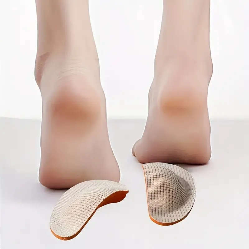 2pcs EVA Arch Support Insoles Comfortable Half-Sized Pads with Textured Surface Shock Absorption Bre
