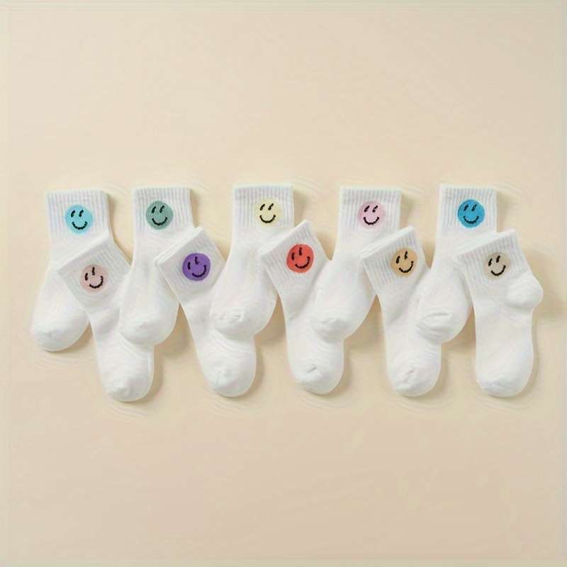 10 Pairs White M High Elastic Socks