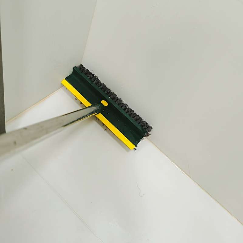 5-in-1 Multi-Purpose Cleaning Brush with Long Handle Clip V-Shaped Bristles for Hard-to-Rea