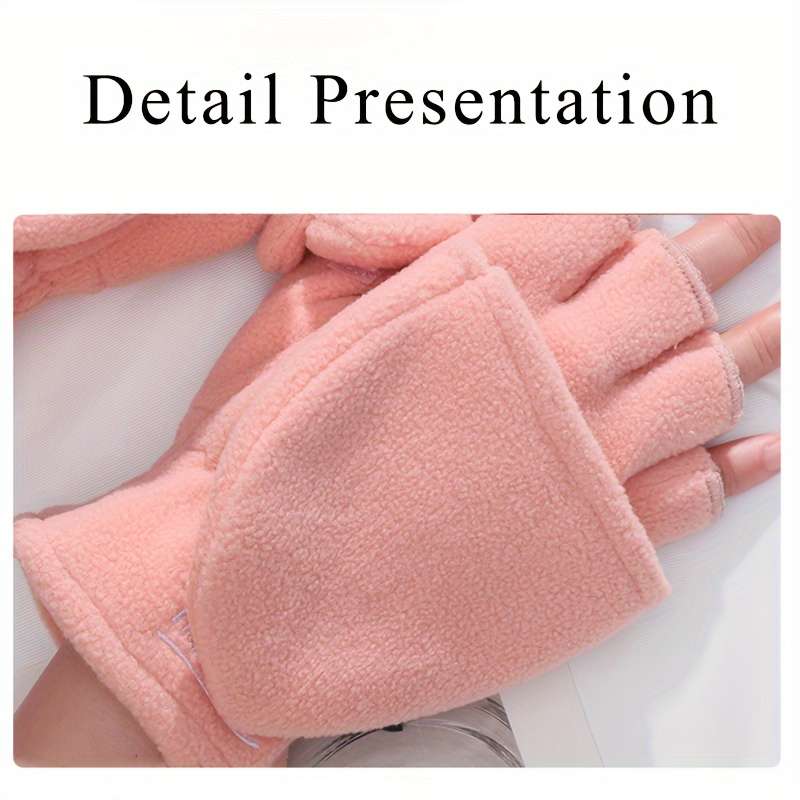 1 Pair Men Gray Warm Gloves