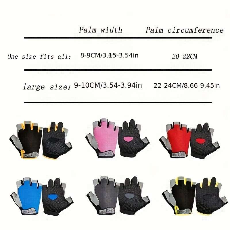 1 Pair Grey Size Large Outdoor Sports Gloves